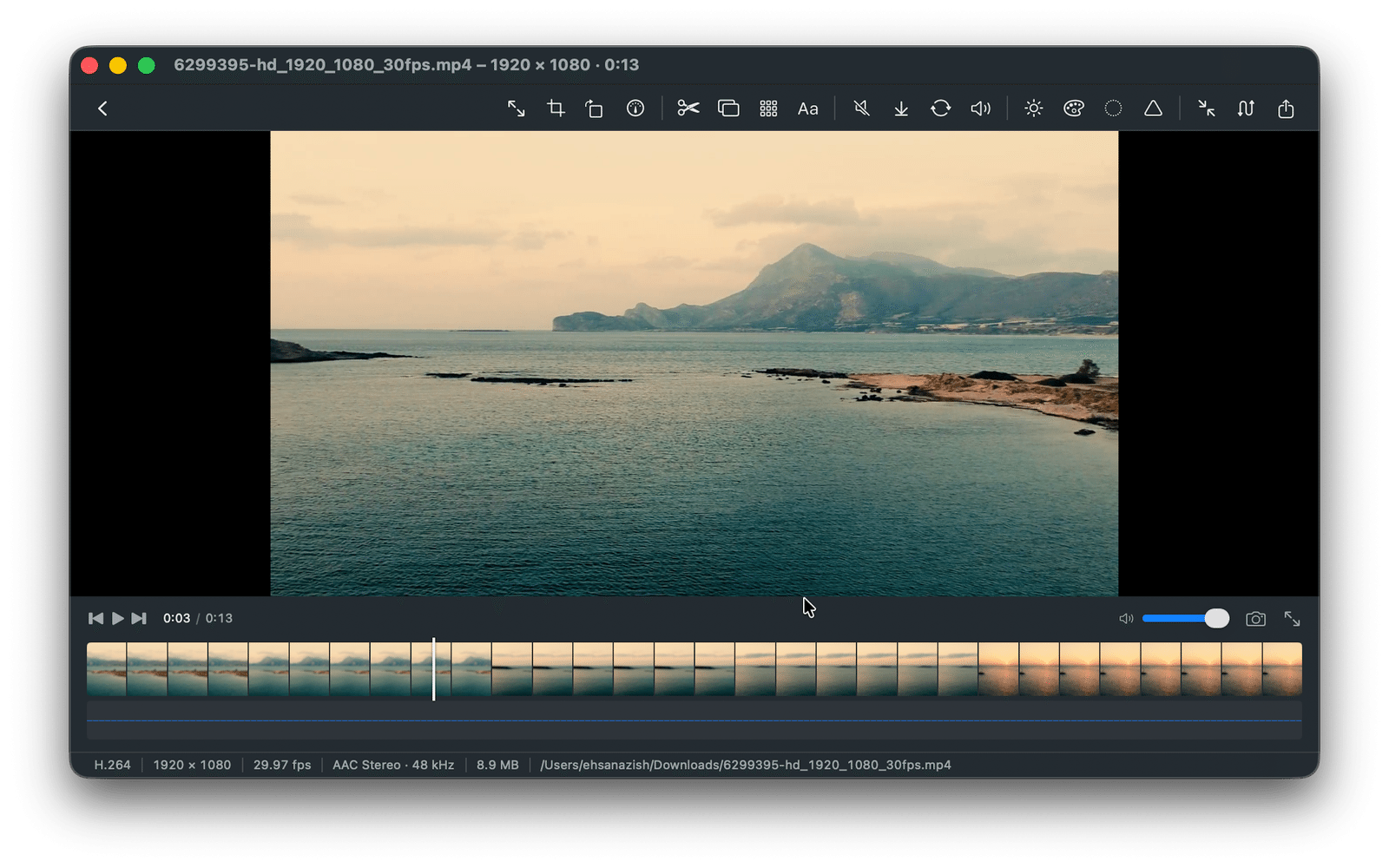 Filmforge resize and crop tools
