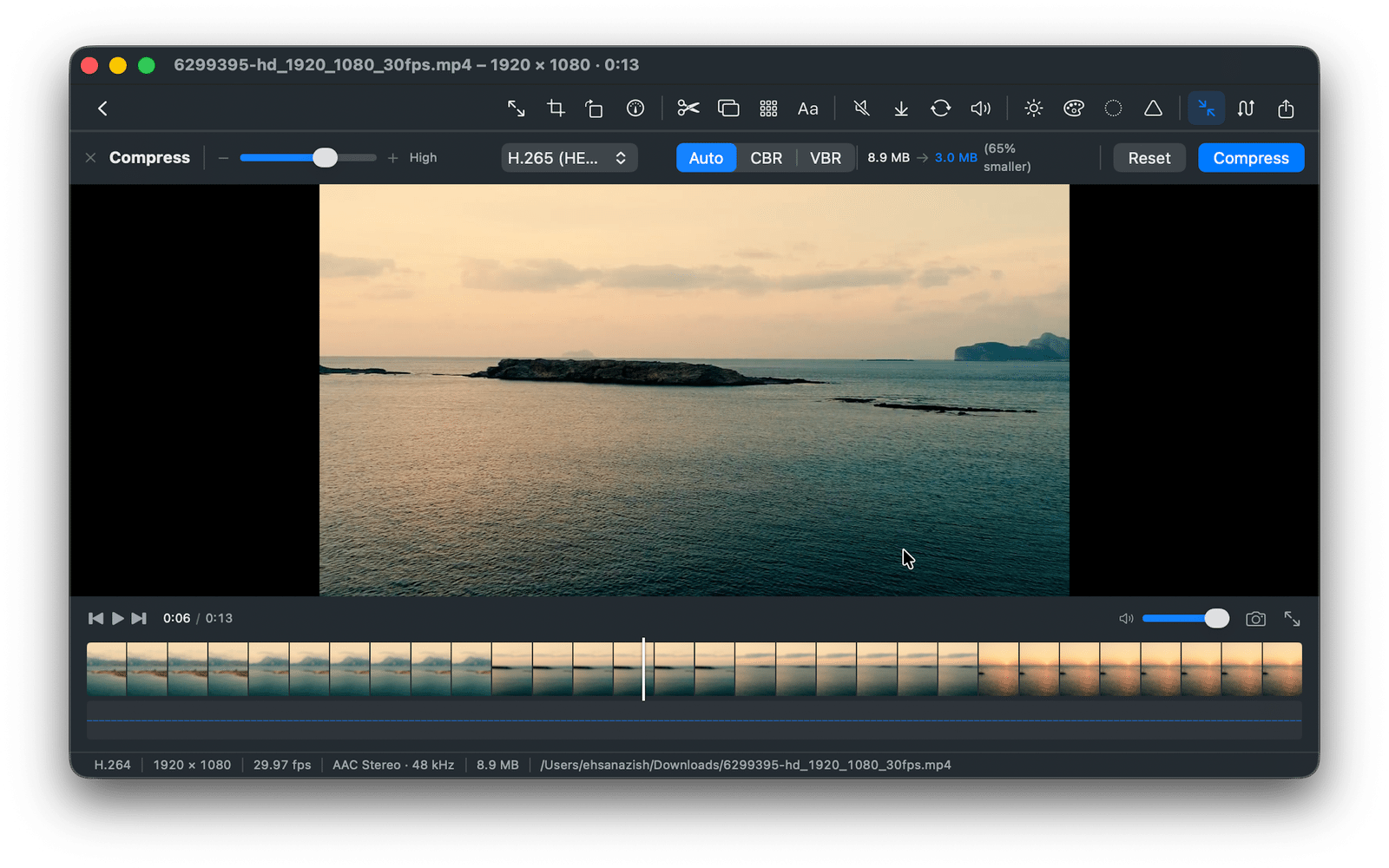 Filmforge trim and merge timeline