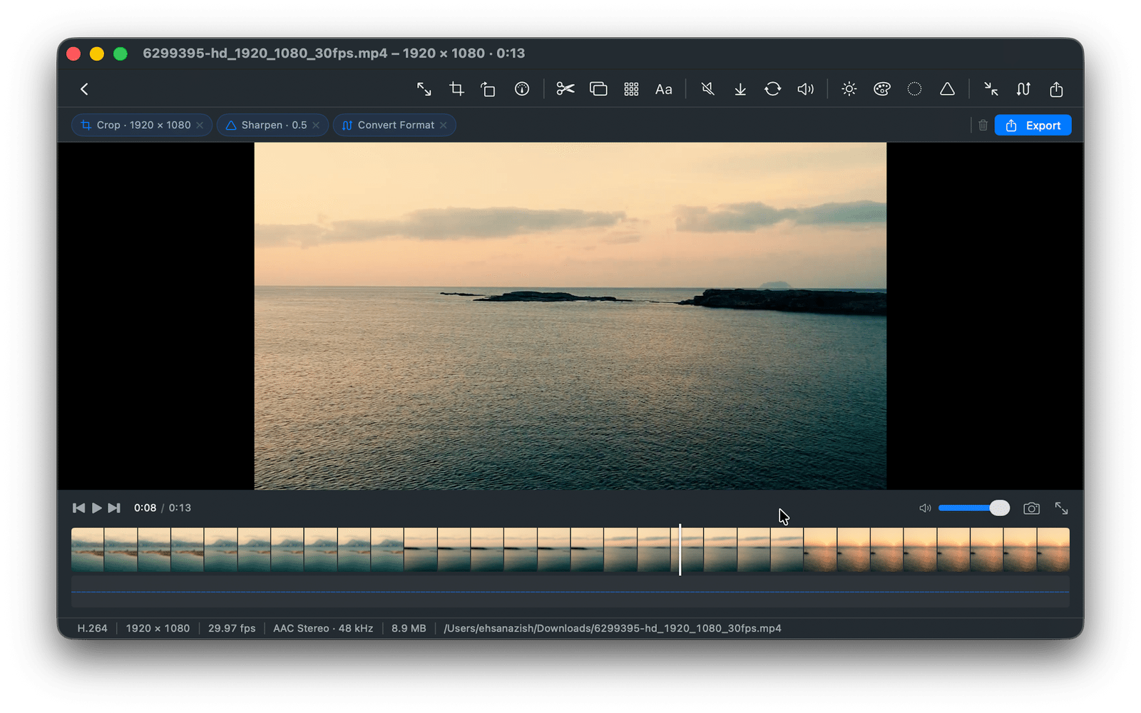 Filmforge audio replacement timeline