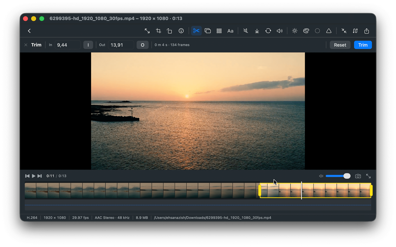 Filmforge compress tool with live size estimate