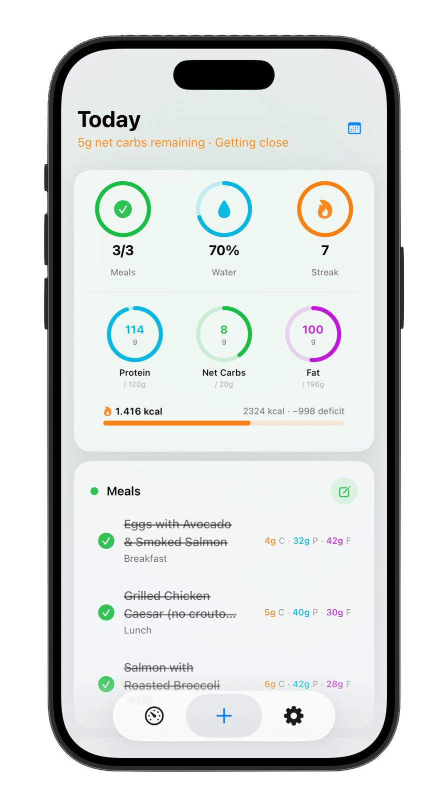 Keto Diet Pro daily keto tracker dashboard